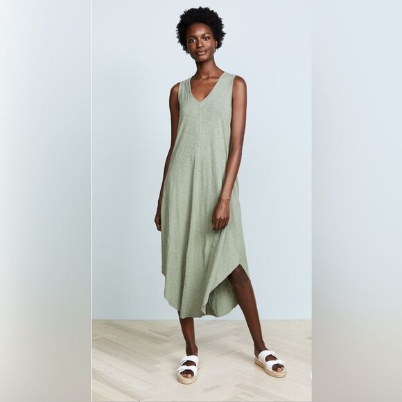 🌹Z Supply Green Asymmetrical Sundress V-Neck - Picture 1 of 7